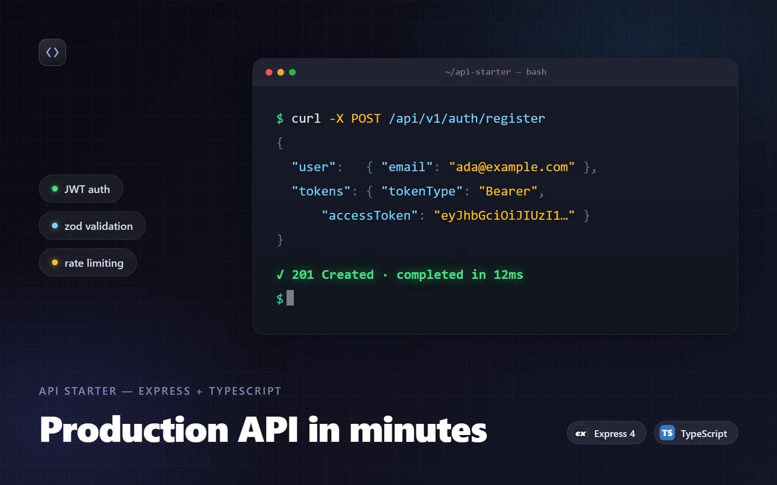 API Starter — Express + TypeScript