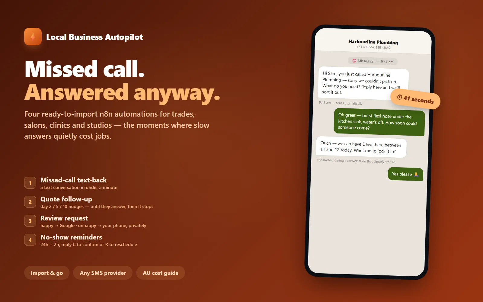 Local Business Autopilot — 4 n8n Automations