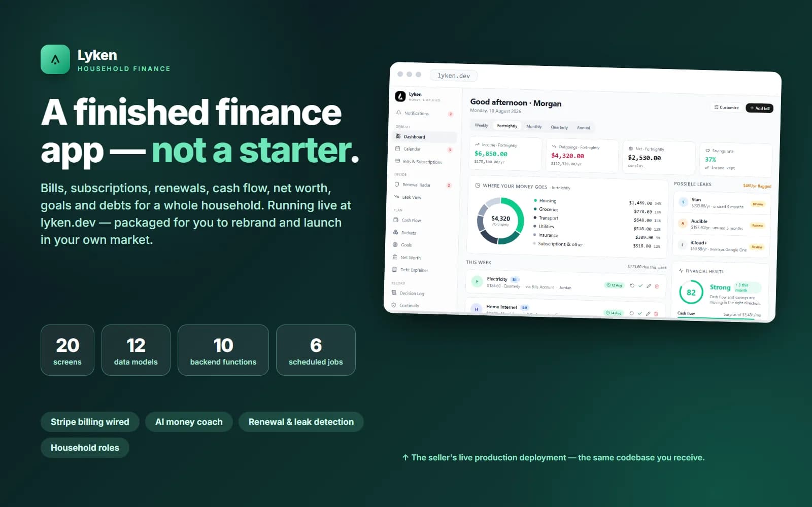 Lyken — Household Finance App