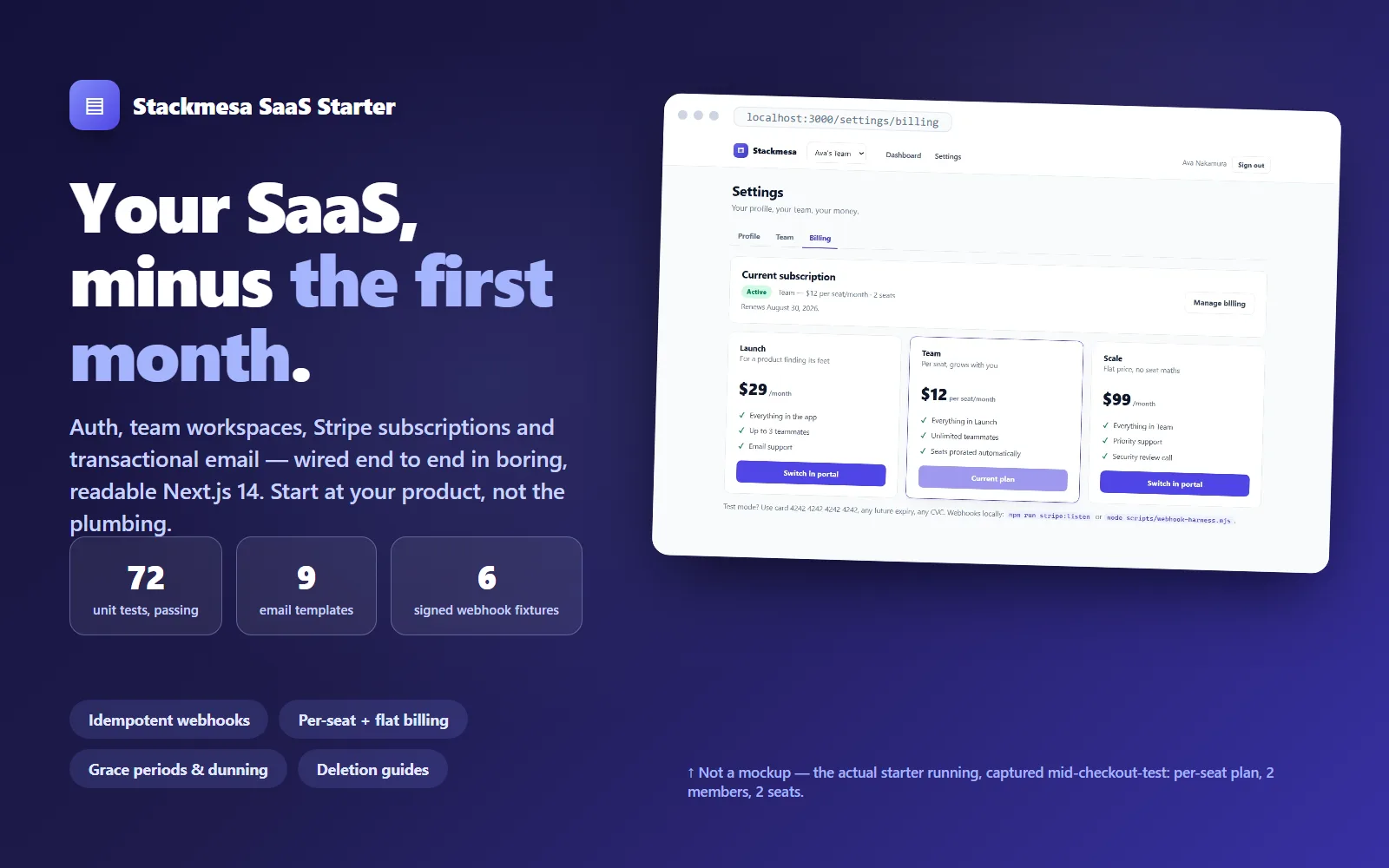 Stackmesa SaaS Starter