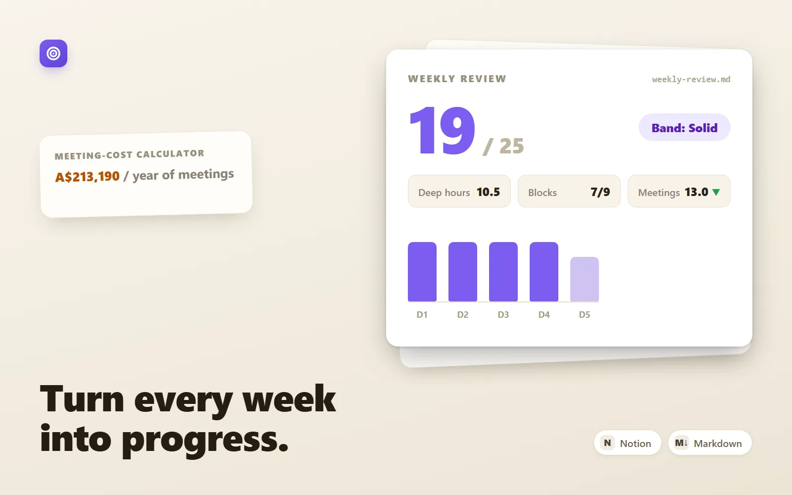 DeepWork OS — Weekly Operating System