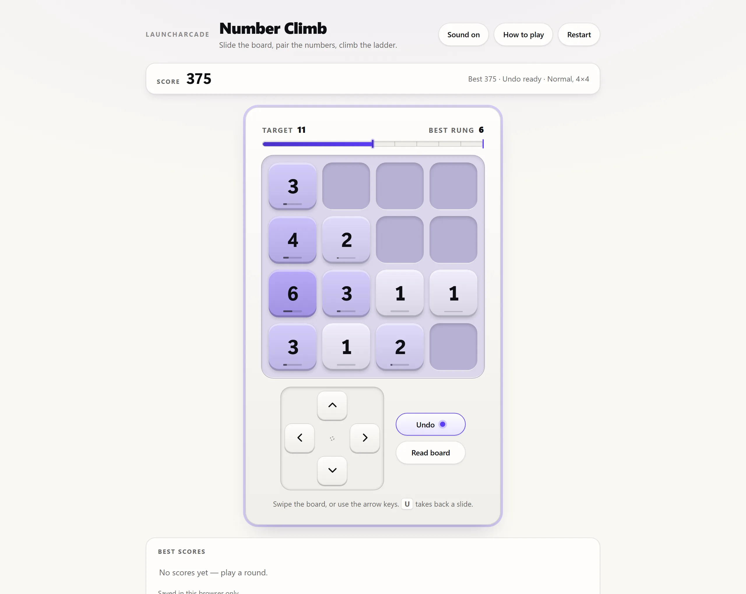 Number Climb — Sliding Merge Puzzle