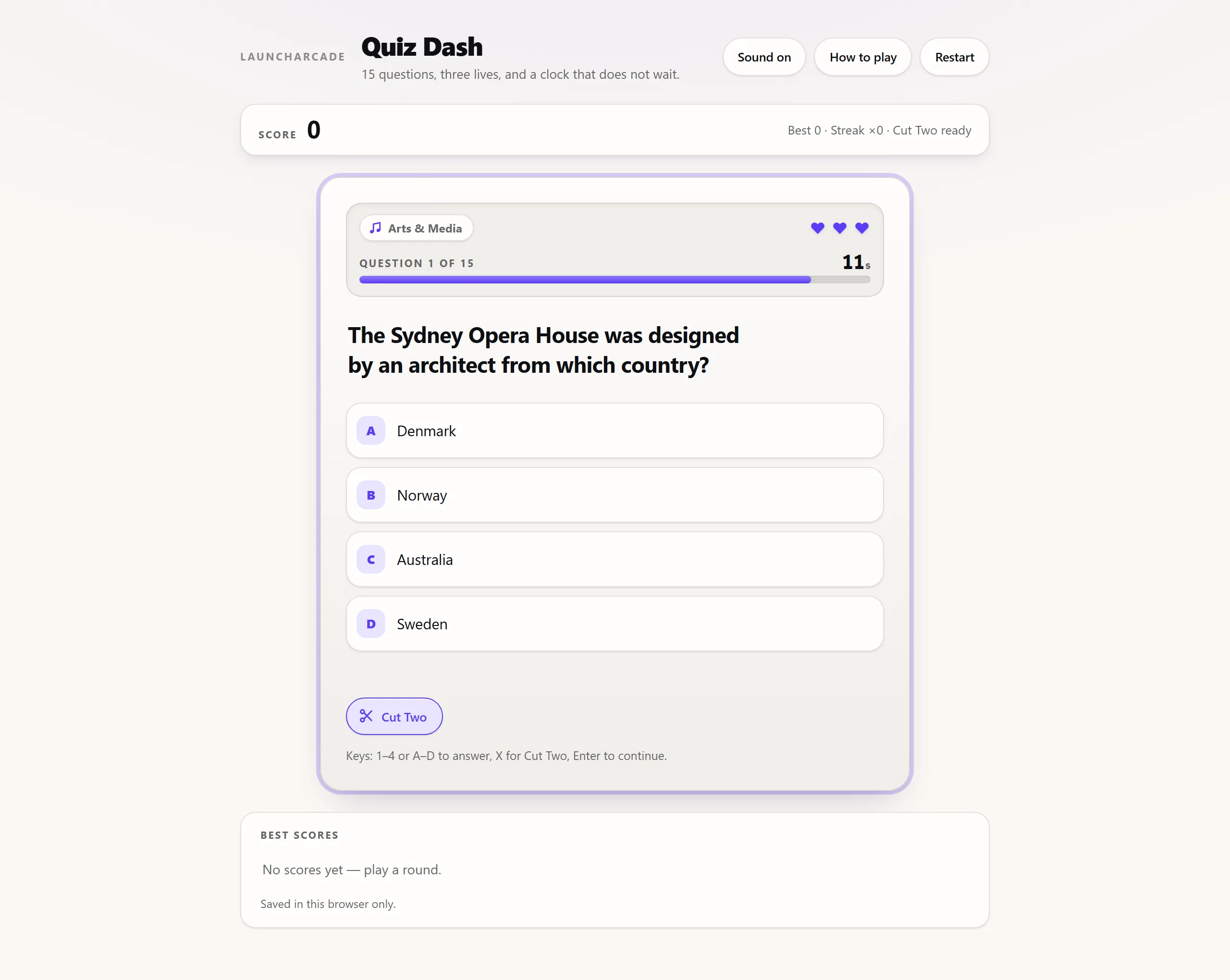Quiz Dash — Timed Trivia Game